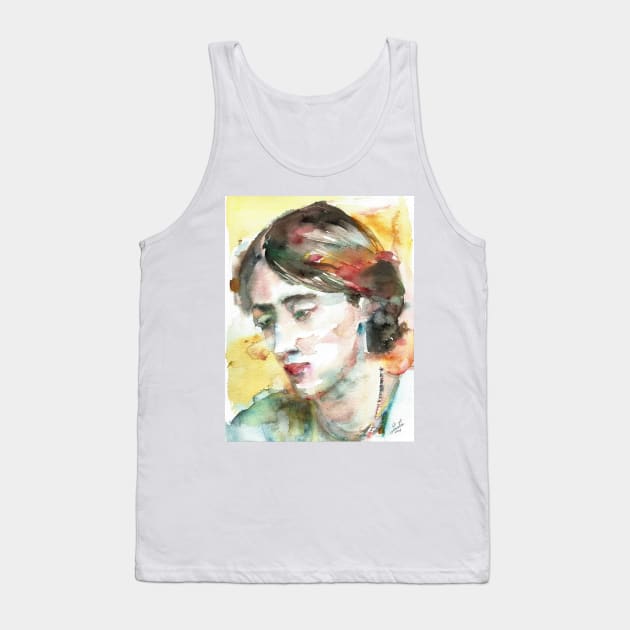 VIRGINIA WOOLF watercolor portrait.1 Tank Top by lautir